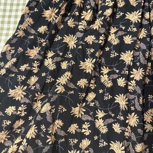 Carly Jean Los Angeles Black and Gold Floral Skirt